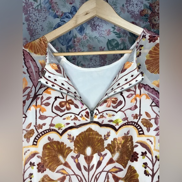 NWOT Free people Strawberry Fields burnout velvet mini dress - Picture 5 of 8